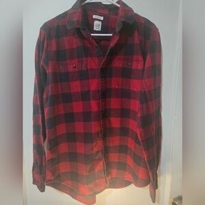 Gap Red & Black Plaid Shirt